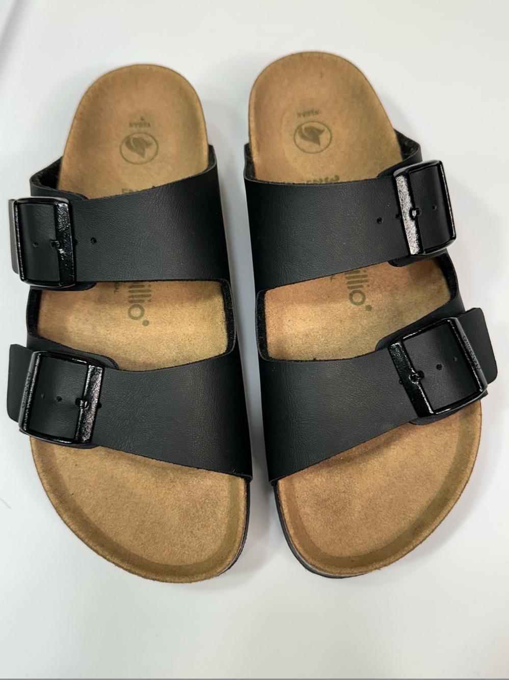 Birkenstock Papillio Arizona Vegan Platform Sandals black size 38